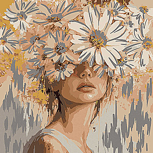 Numbered painting with gilding - Golden aesthetics, 30x30cm
