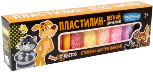 Kerge plastiliin - Prostokvašino, 12 värvi