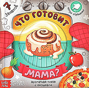 Książka kartonowa z okienkami - Co mama gotuje