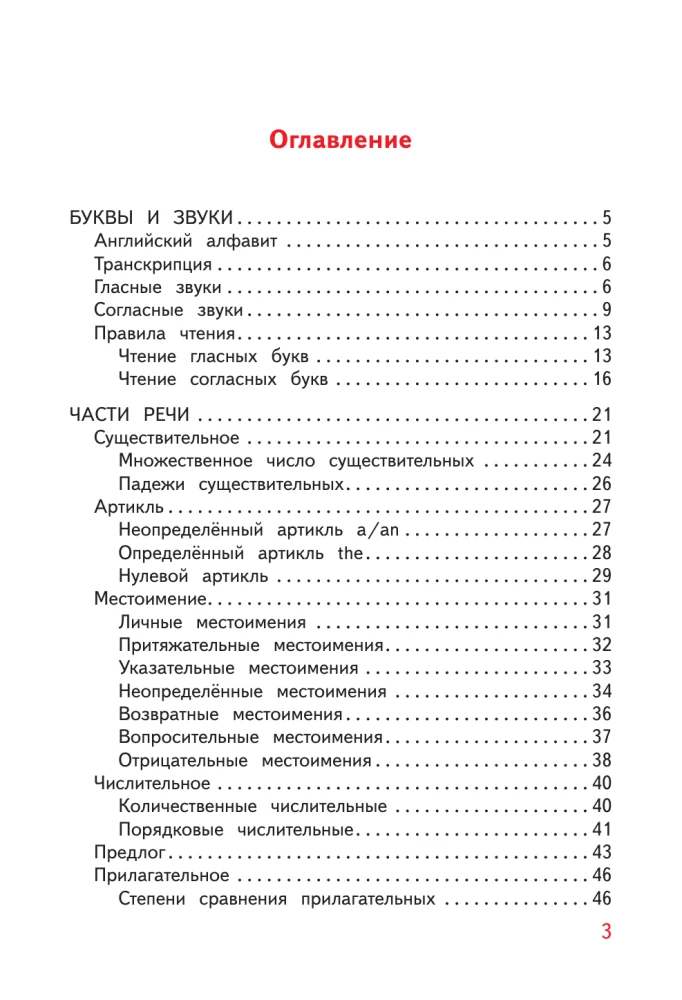 English Language. All Rules in Diagrams and Tables