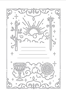 Tarot žurnāls - Bloknot, dienasgrāmata, burtnīca, ikdienas grāmata taro tarologam uz atsperes