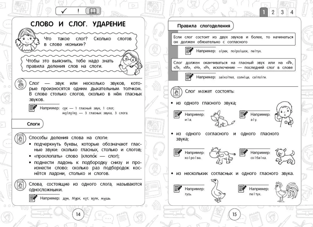 Komplettset Alle Regeln der russischen Sprache. 1–4 Klassen
