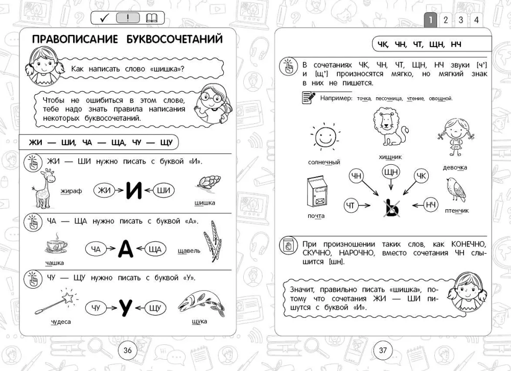 Komplettset Alle Regeln der russischen Sprache. 1–4 Klassen