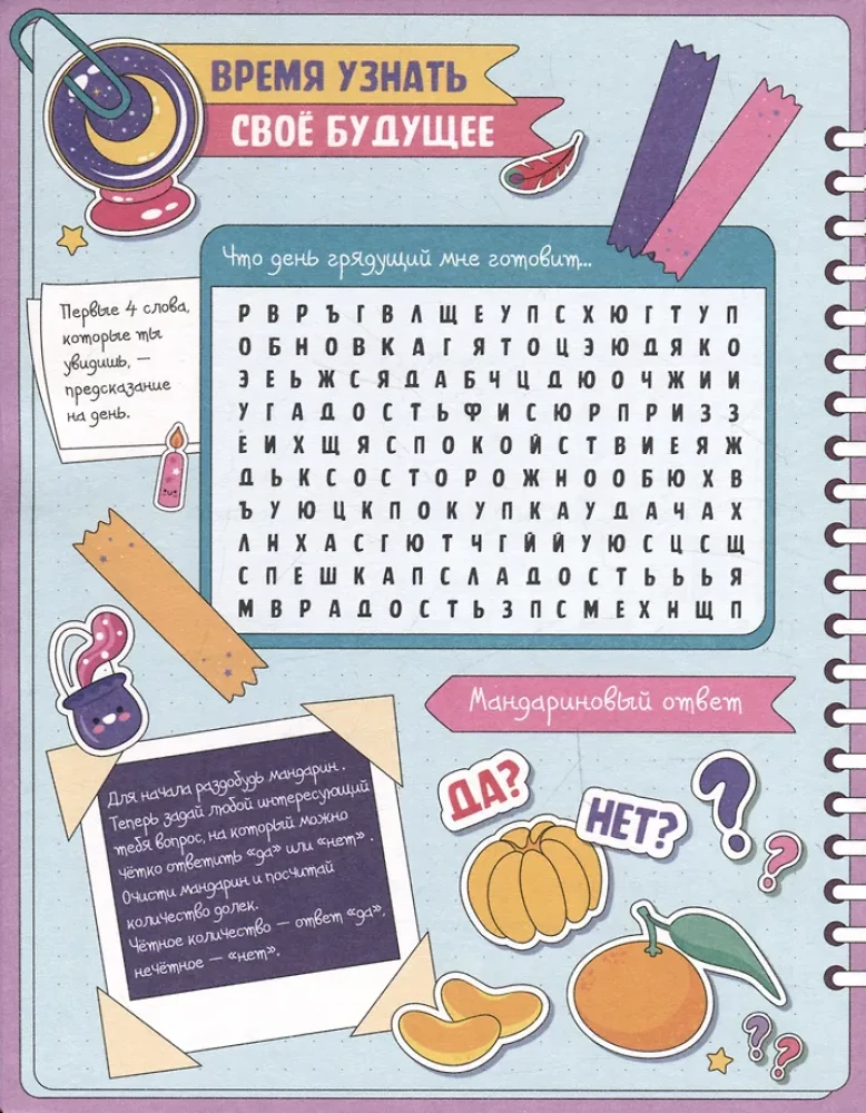 Survey-pointbook with stickers. For girls
