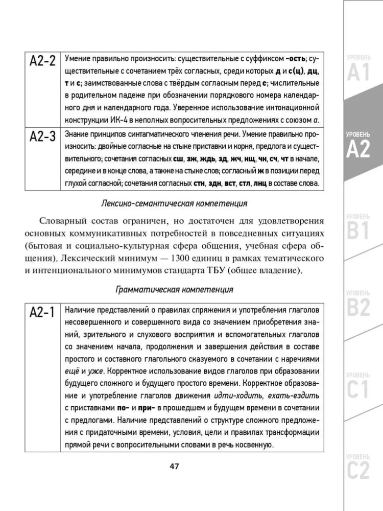 Russian Language Program as a Foreign Language. Levels A1-C2. Main Course. Phonetics. Vocabulary. Grammar. Listening. Reading. Speaking. Writing