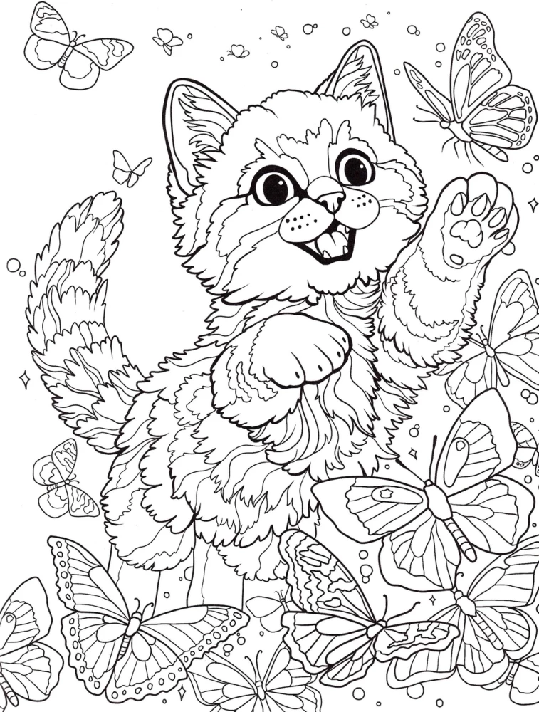 Katzen. Anti-Stress-Ausmalbuch