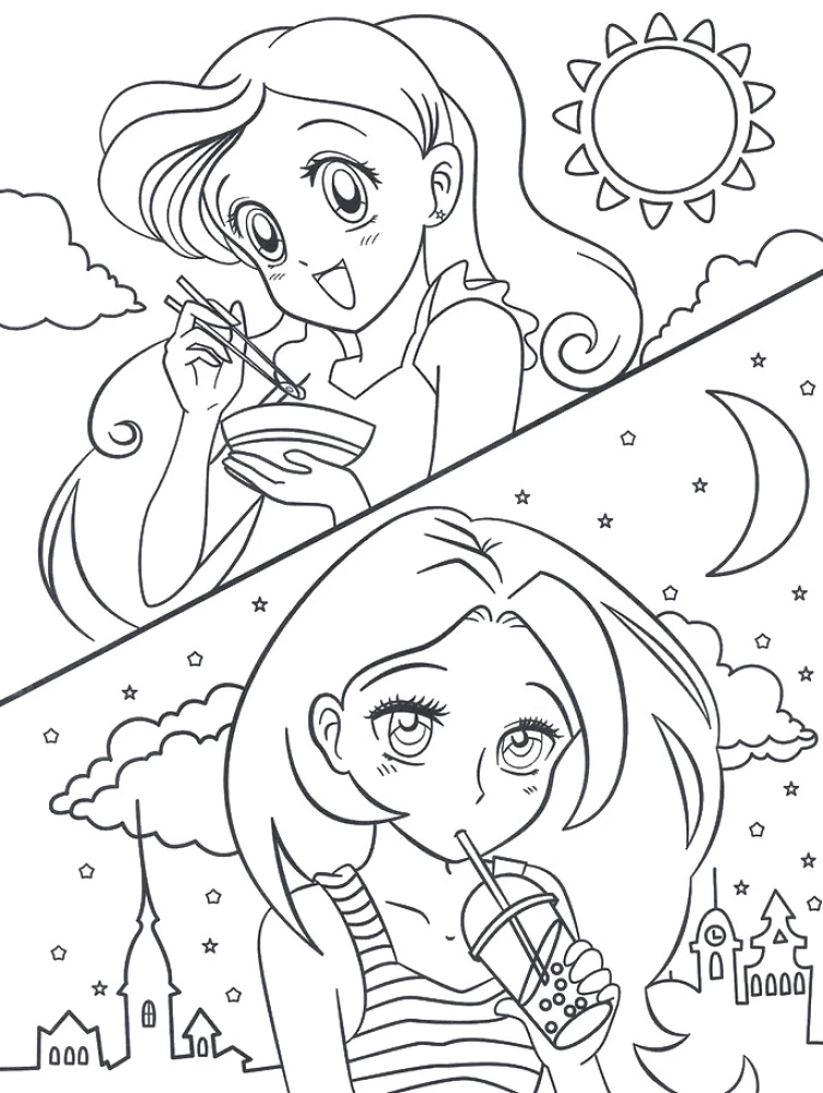 Anime pasaule. Krāsojamā grāmata