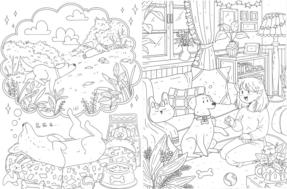 Anti-Stress Coloring Book. My Dog