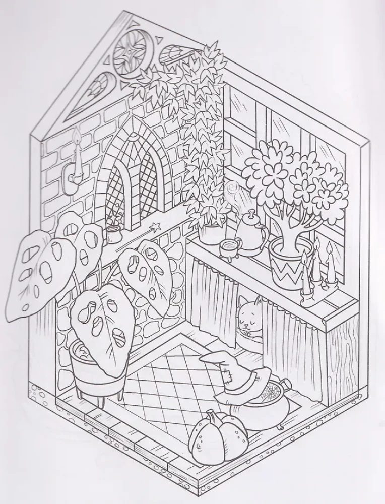 Malbuch - Blumengewächshäuser