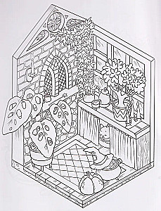 Malbuch - Blumengewächshäuser