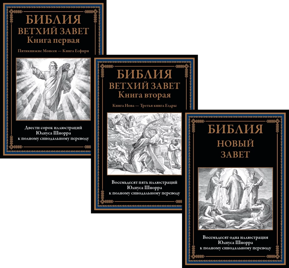 Библия. Ветхий завет книга 1 и 2. Новый завет