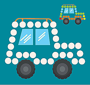 Mosaik aus Kreisen. Transport