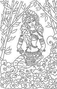 Indien. Freude der Farben. Anti-Stress Malbuch