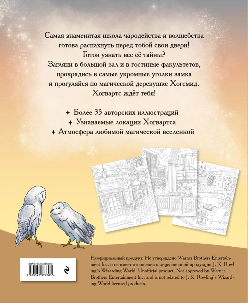 Burtiniai kampeliai Hogvartse. Spalvinimo knyga apie Harry Potterio visatą