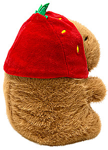 Soft Toy - Capybara in Strawberry Hat, 22cm
