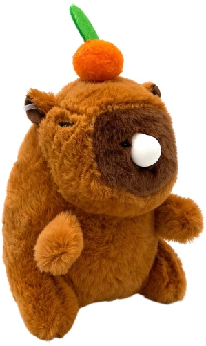 Raktų pakabukas - Kapibara su kramtomąja guma ir apelsinu, 12cm