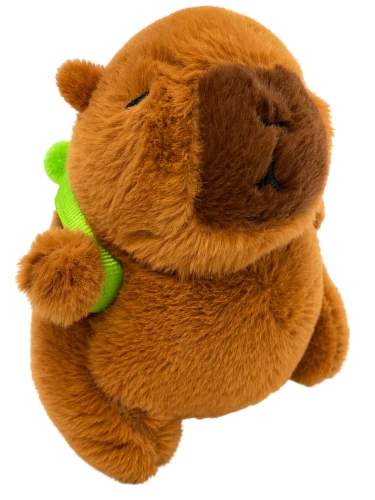 Minkšta žaislinė kapibara su kuprine 11 cm, kabliuke