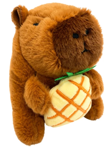 Minkšta žaislinė kiaulė - Kapibara su ananasu, 12cm, su kabliuku