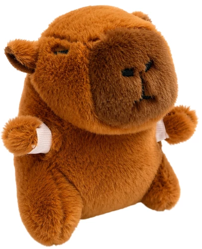 Minkšta žaidimų lėlė - Kapibara su kuprine Debesėliu, 12cm, kabinamas
