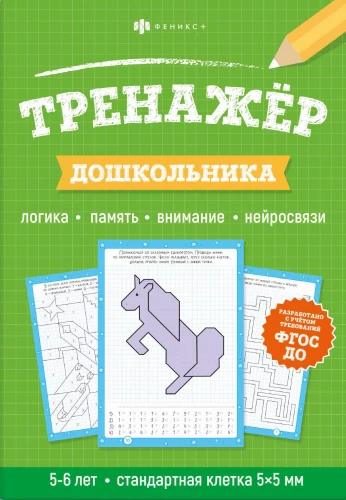 Тренажёр дошкольника. Логика, память, внимание, нейросвязи. 5-6 лет
