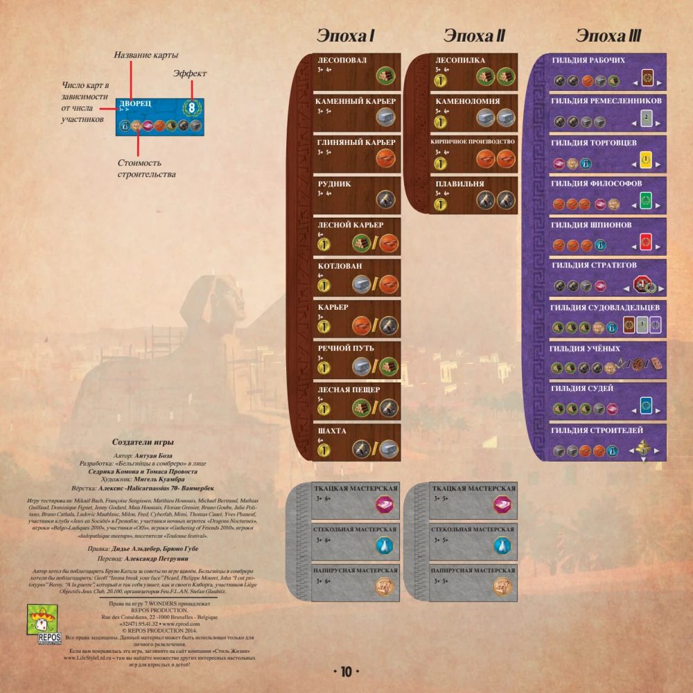 Настольная игра - 7 Wonders. Leaders (на английском языке) (дополнение)
