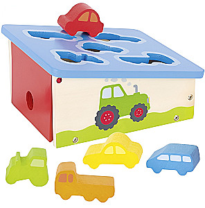 Wooden Sorter - Transport, 6 pieces,