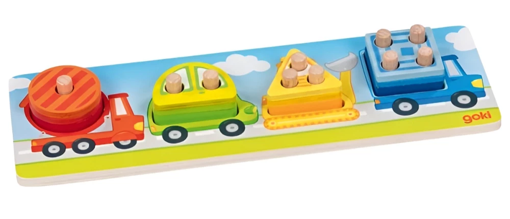 Wooden Sorter Puzzle - Transport, 12 Pieces