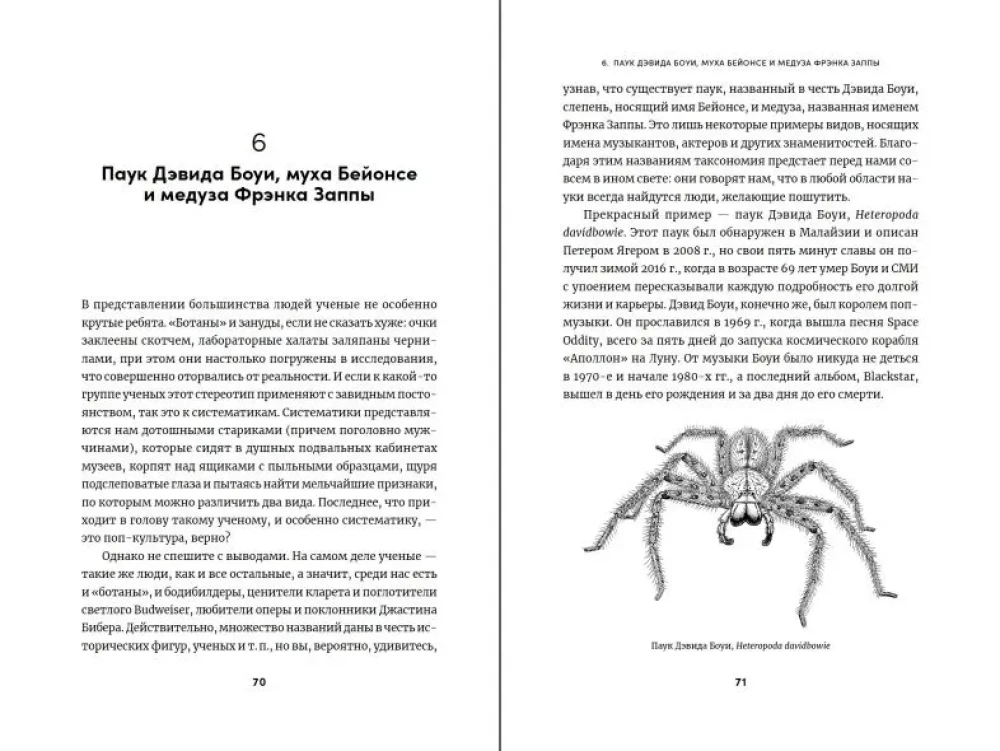 Usnogi rak Charlesa Darwina i pająk Davida Bowiego: Jak nazwy naukowe wychwalają bohaterów, awanturników i łotrów