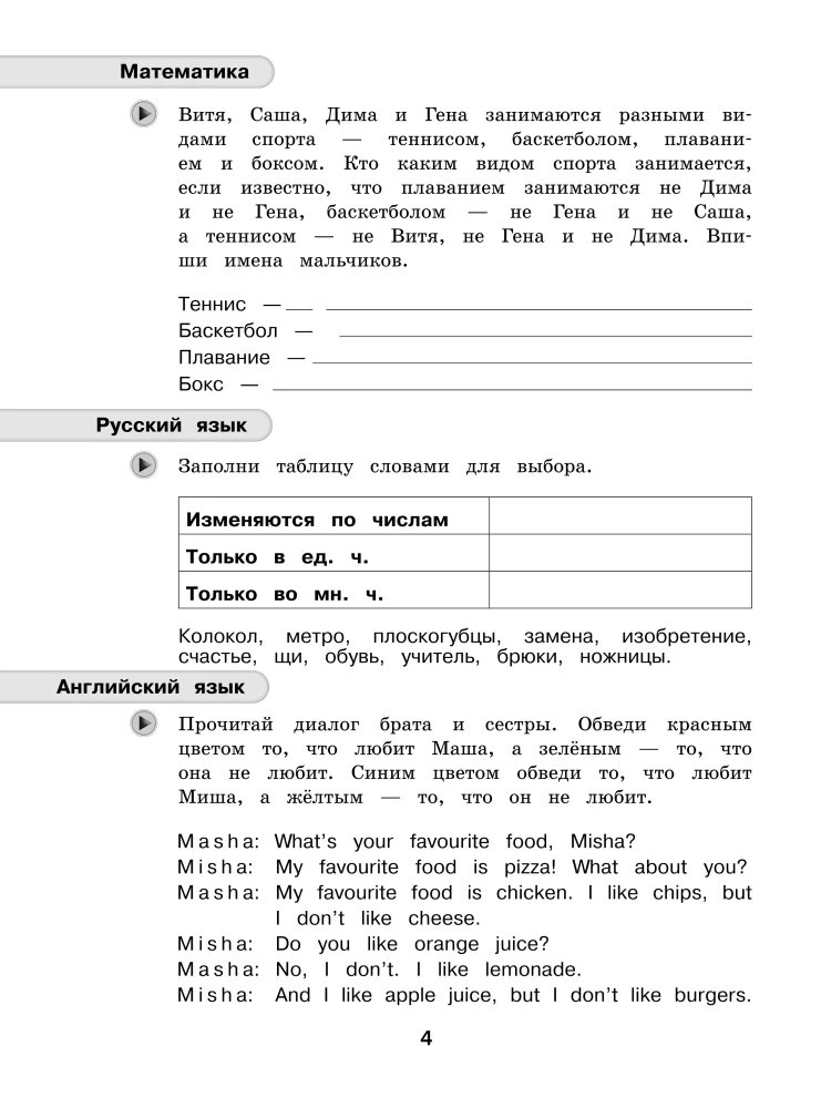 Vasaros užduotys. Matematika, rusų kalba, anglų kalba. Pereiname į 4-ą klasę