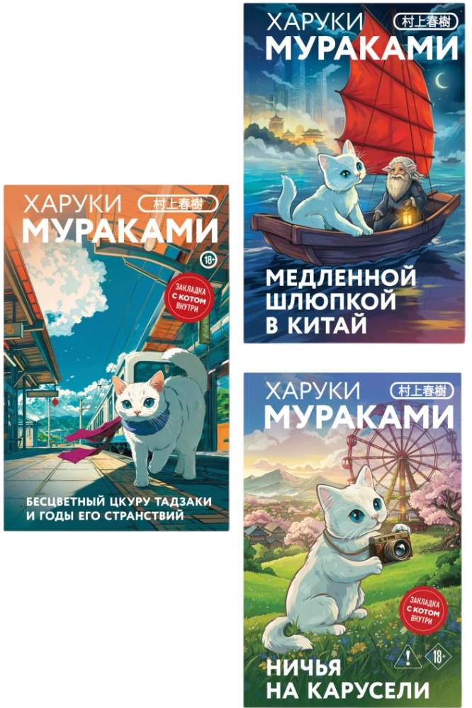 Colorless Tsukuru Tazaki and His Years of Pilgrimage. A Draw on the Carousel. Slowly Rowing to China (set of 3 books)
