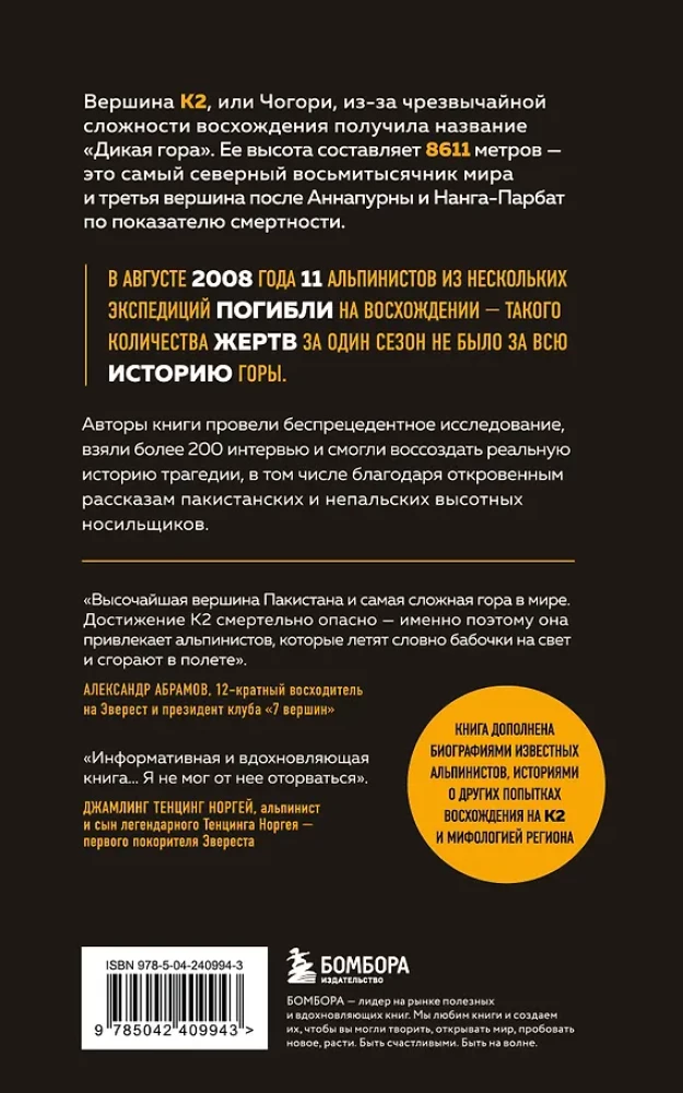 Смертельный спуск. Трагедия на одной из самых сложных вершин мира — К2