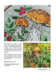 In the World of Embroidery and Nature. Flowers, Berries, Mushrooms. 18 Inspiring Designs