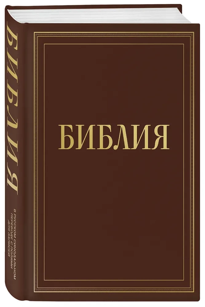 Biblija rusų sinodiniame vertime su užrašų laukais (ruda)