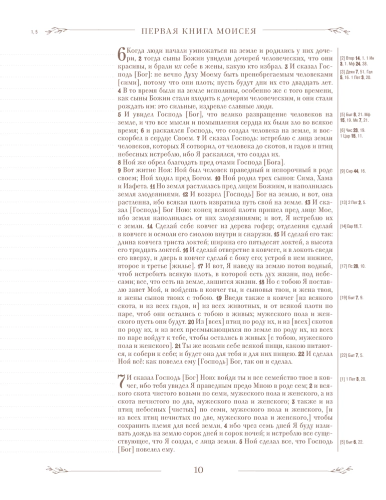 Biblija rusų sinodiniame vertime su užrašų laukais (ruda)