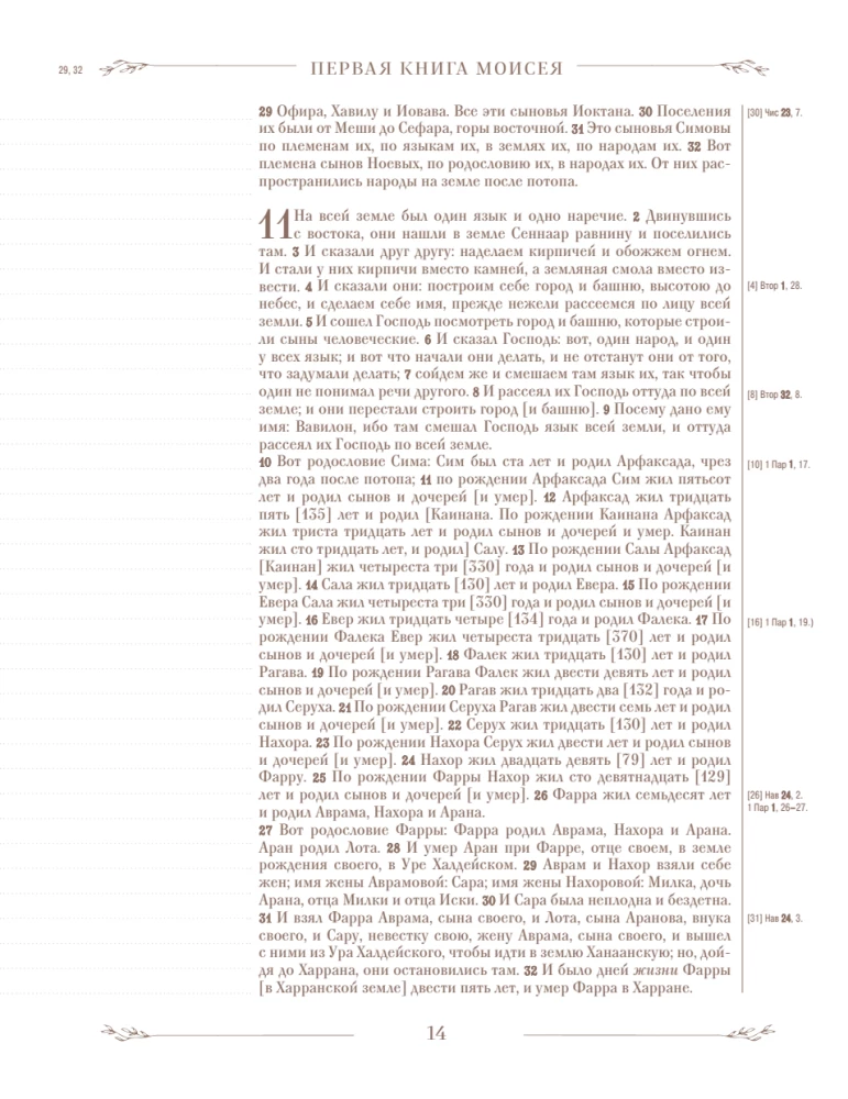 Biblija rusų sinodiniame vertime su užrašų laukais (ruda)