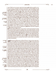 Biblija rusų sinodiniame vertime su užrašų laukais (ruda)