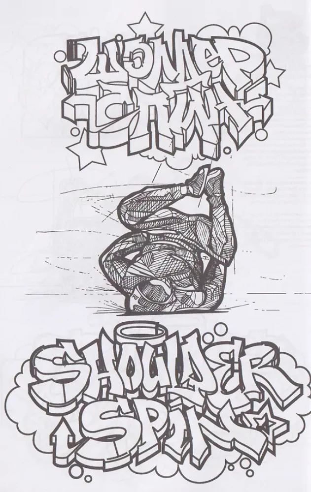 Breakdance. Graffiti. Elemente