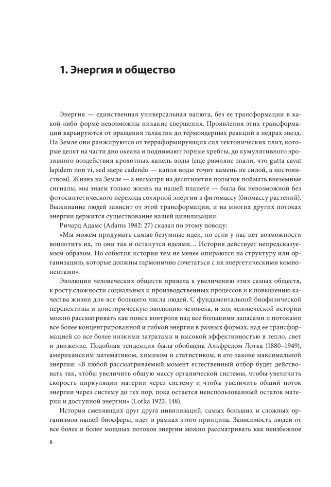 Energy and Civilization. From Primitivism to Our Days