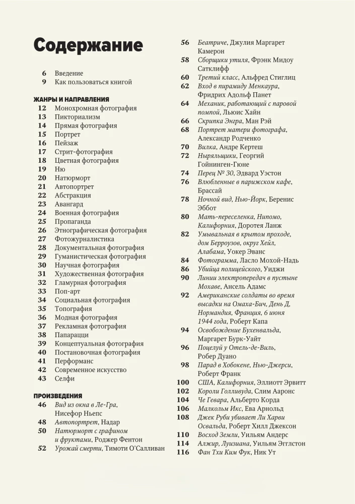 Das Wichtigste in der Geschichte der Fotografie. Genres, Werke, Themen, Techniken