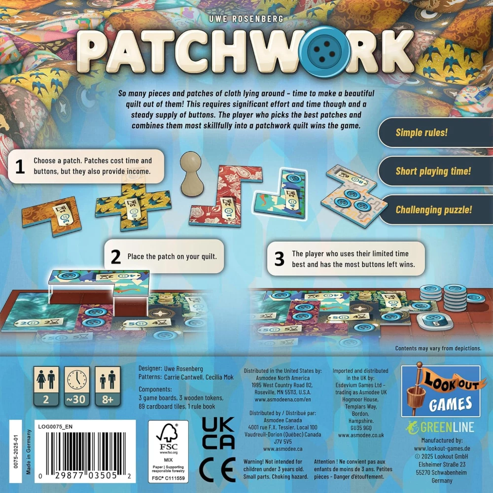 Lauamäng - Patchwork (Uuendatud väljaanne) (EN)