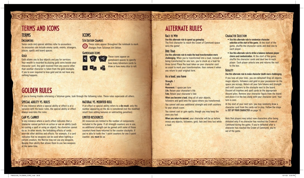 Galda spēle - Talisman Core (5. izdevums) (EN)