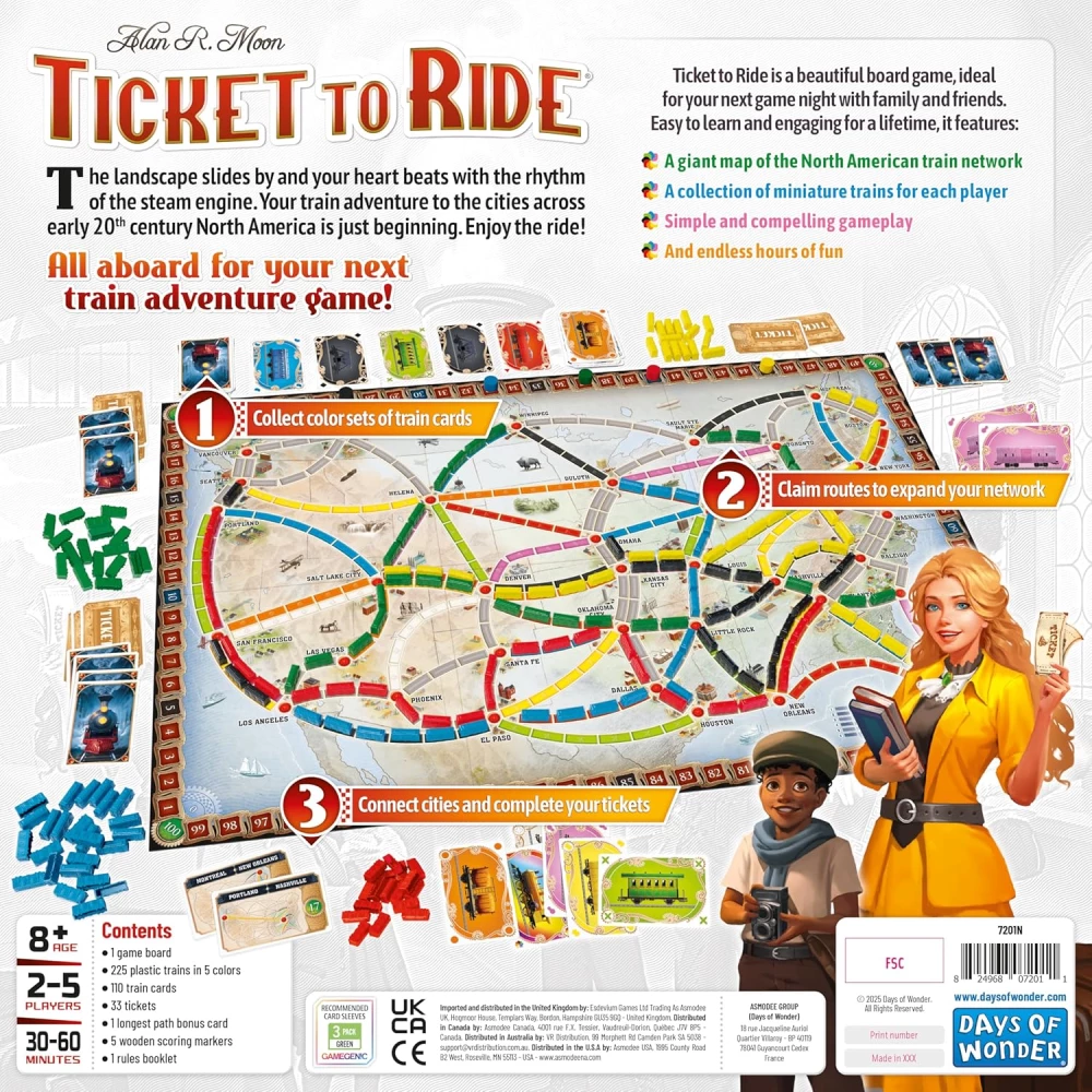 Galda spēle - Ticket to Ride. 2025 Refresh (EN)