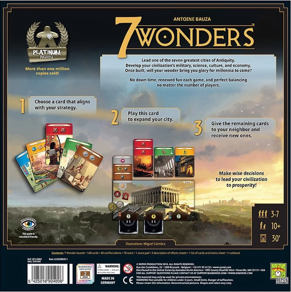Настольная игра - 7 Wonders 2nd edition (EN)