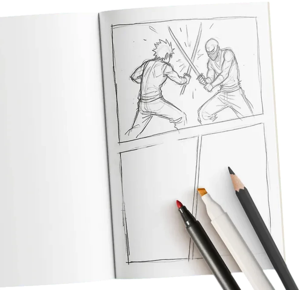 Manga piešimo užrašų knygelė. Sukurk savo istoriją