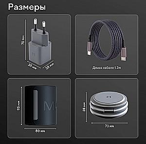 Magssory Signature Disc Pro 3 in 1 Charging Station for Apple Qi2 Midnight
