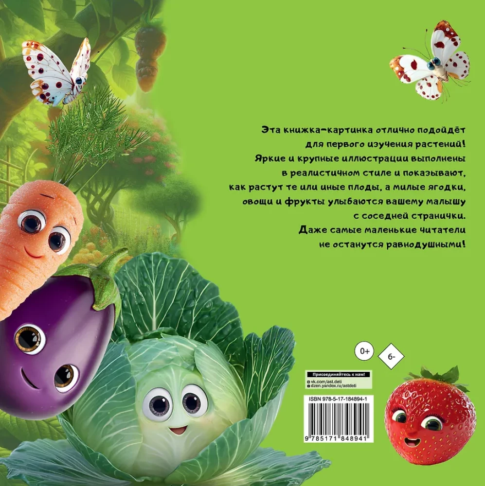 Cute Vegetables and Fruits. Baby's First Book