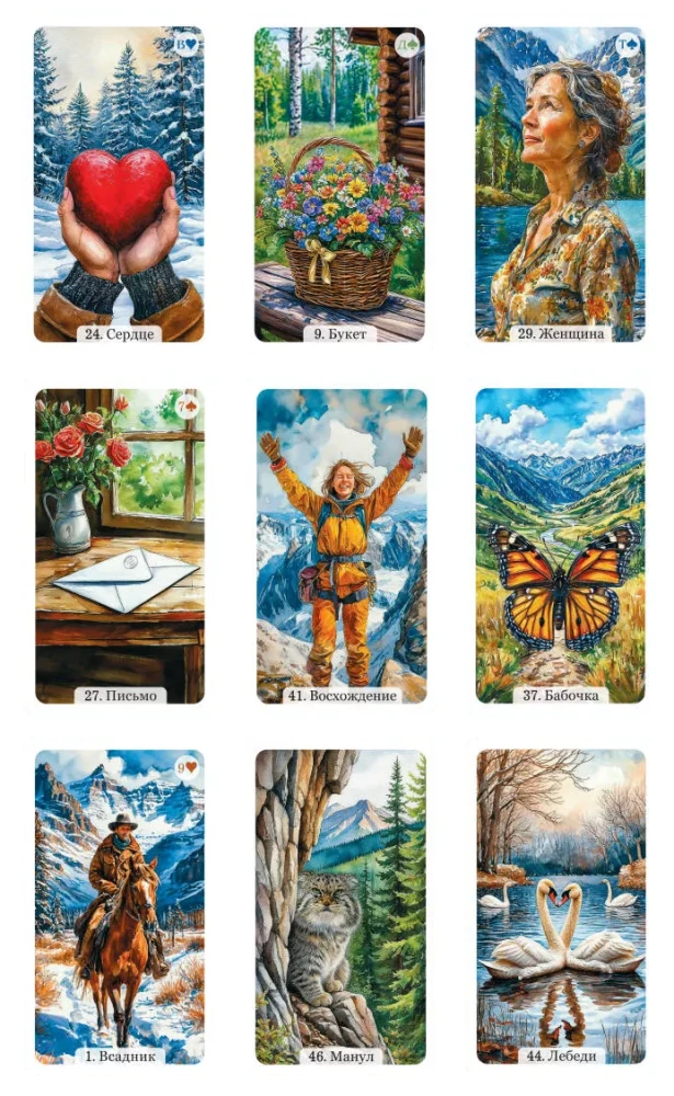Sibirischer Orakel Lenormand (50 Karten)