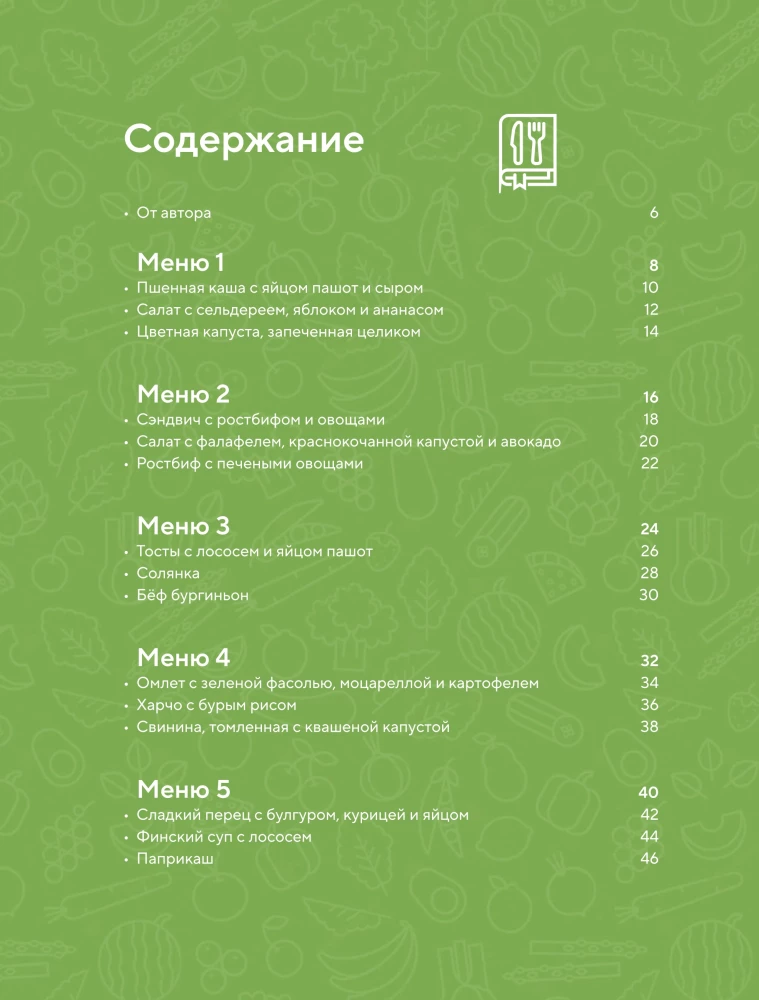 PP menu for a week. More than 30 recipes