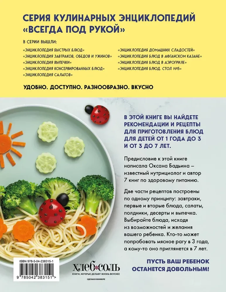 Encyclopedia of Childhood Nutrition from 1 to 7 Years