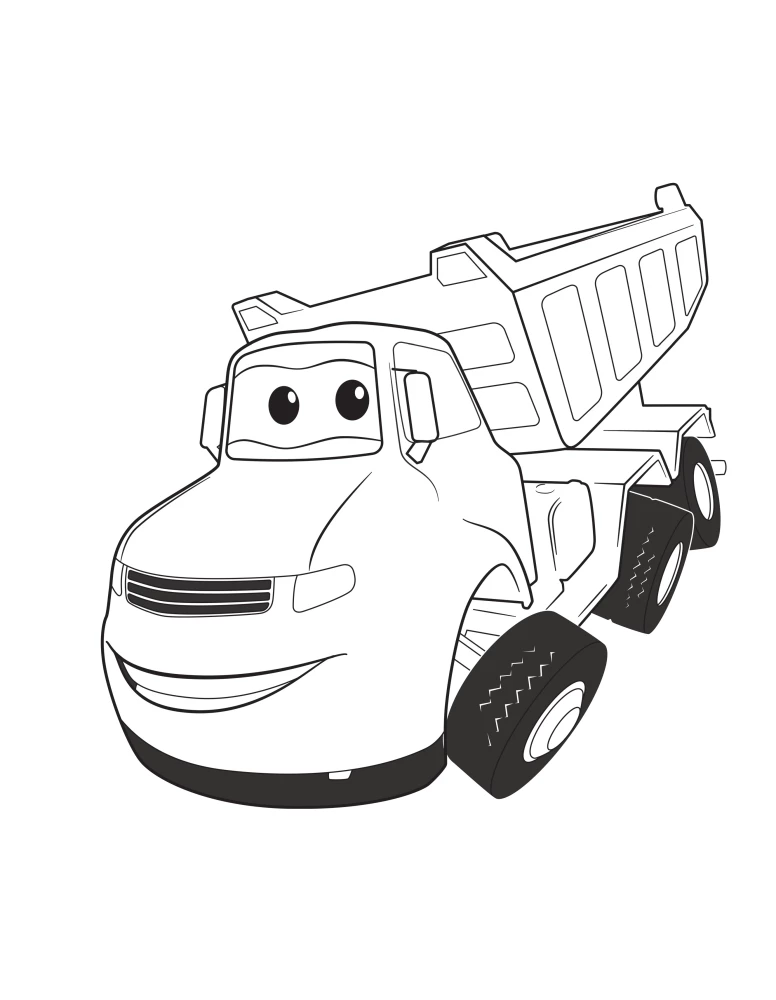 Trucks. Full speed ahead! Coloring book